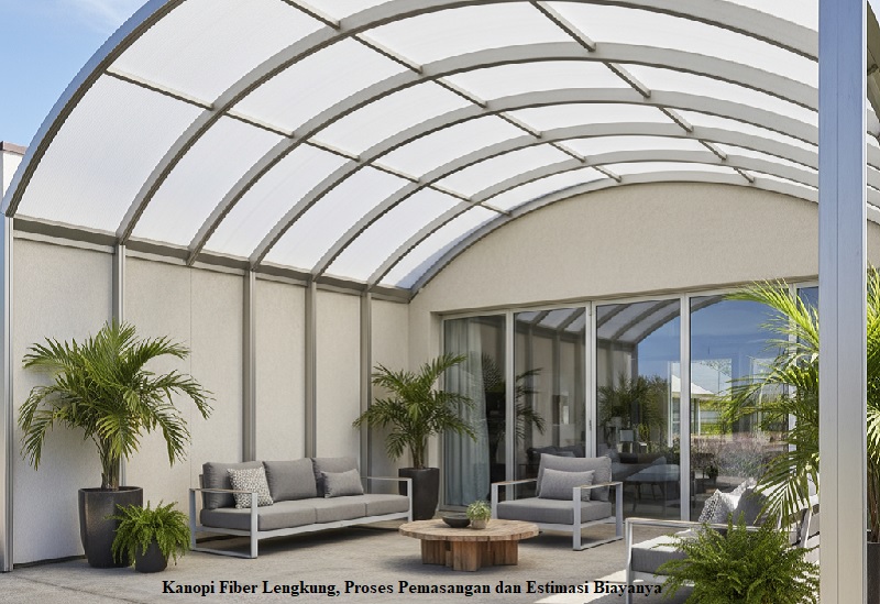 Kanopi Fiber Lengkung